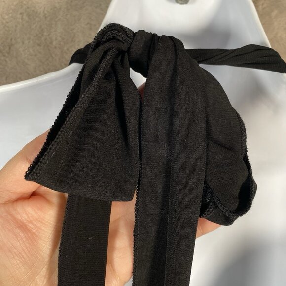 Vintage Y2K Wet Seal Maxi Dress Size L Retro Colorful Halter Tie Stretch V Neck - Picture 10 of 16